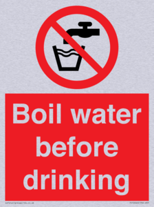 Boil water before drinking